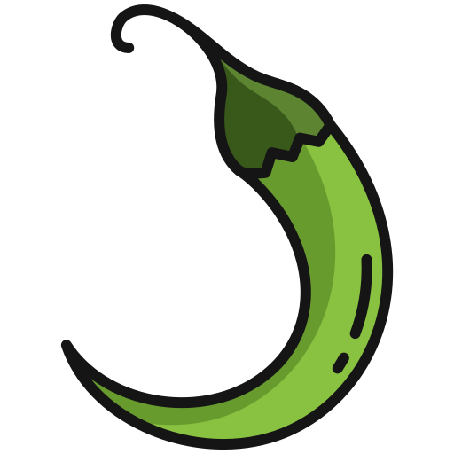 Green Chili Png Image (black, olive, gray, green)