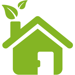 Green Nature Home Free Png Icon Download (olive, silver, white, black, gray)