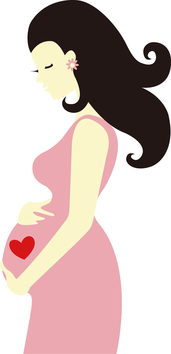 Pregnant Woman Cartoon Png Free Download (beige, pink, black, white)