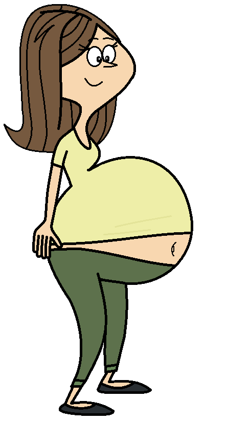 Pregnant Woman Cartoon Png Isolated Photos (gray, pink, black, beige)