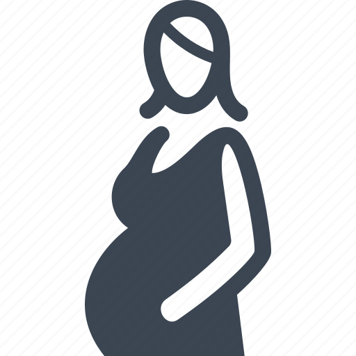 Pregnant Woman Cartoon Png Photo (indigo, black)