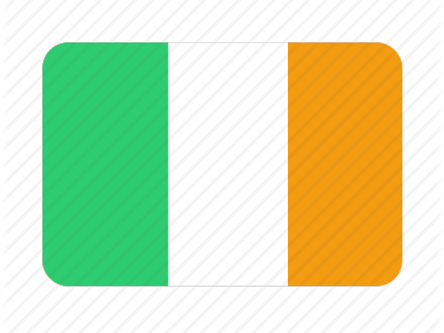 Ireland Flag Png File (black, teal, orange, white)