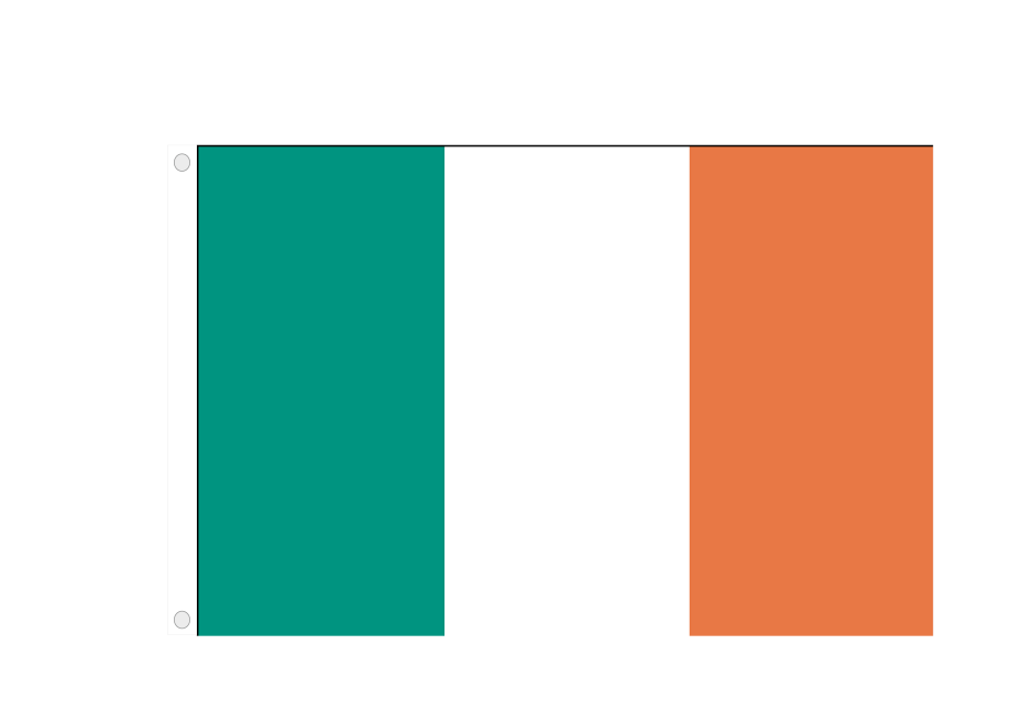 Ireland Flag Png Image (chocolate, teal, white, lavender, salmon)