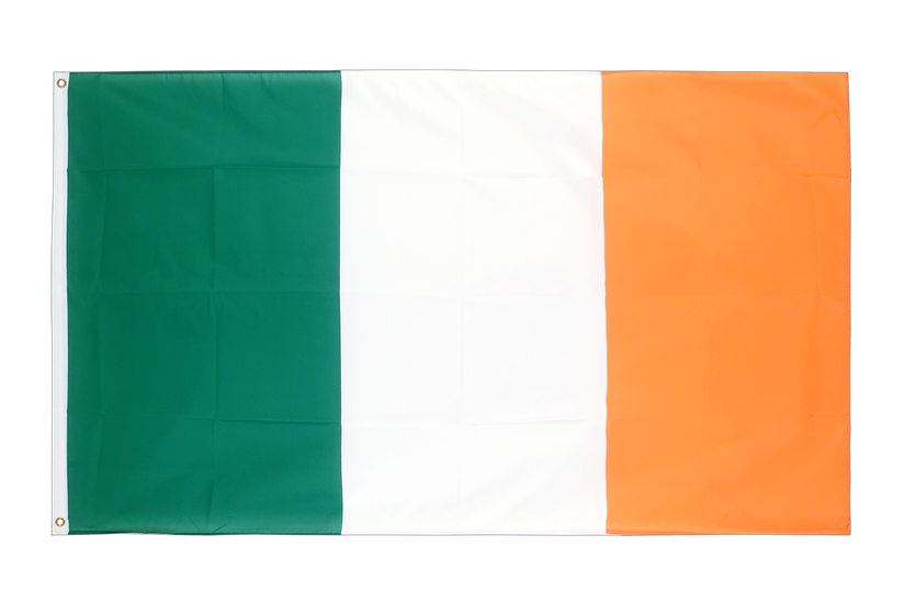 Ireland Flag Vector Png Image (black, white)