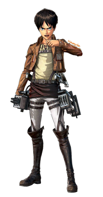 Eren Jaeger Png Transparent Picture (black)