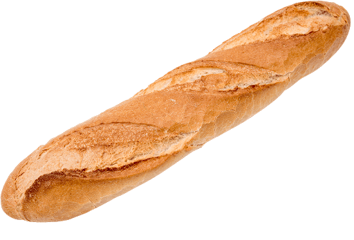 French Baguette Bread Png (gray)