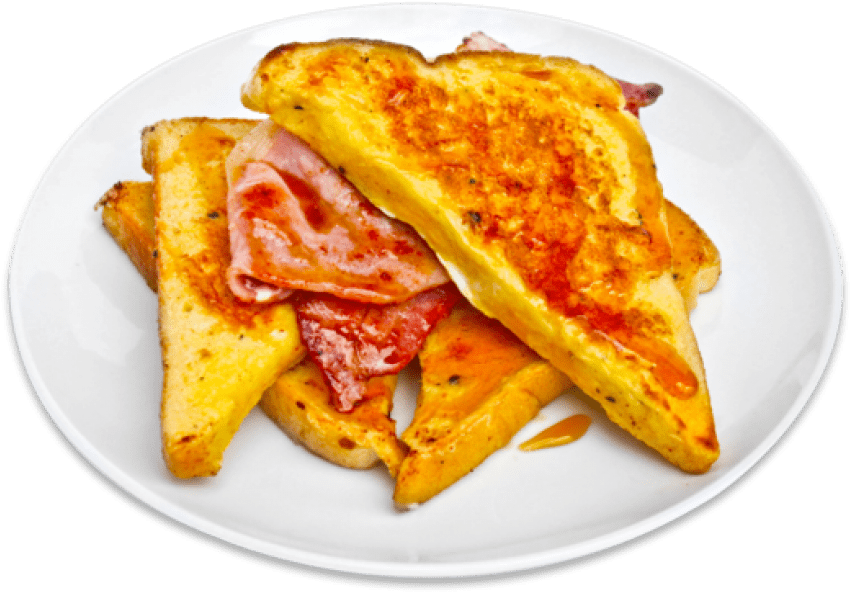 French Toast Breakfast Png Photo (black, lavender)