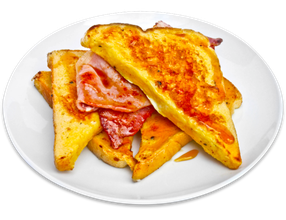 French Toast Transparent Png (black, white, lavender)