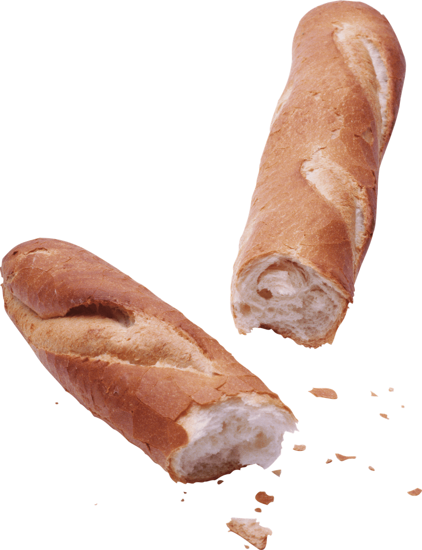 French Bread Png Clipart (black, salmon)