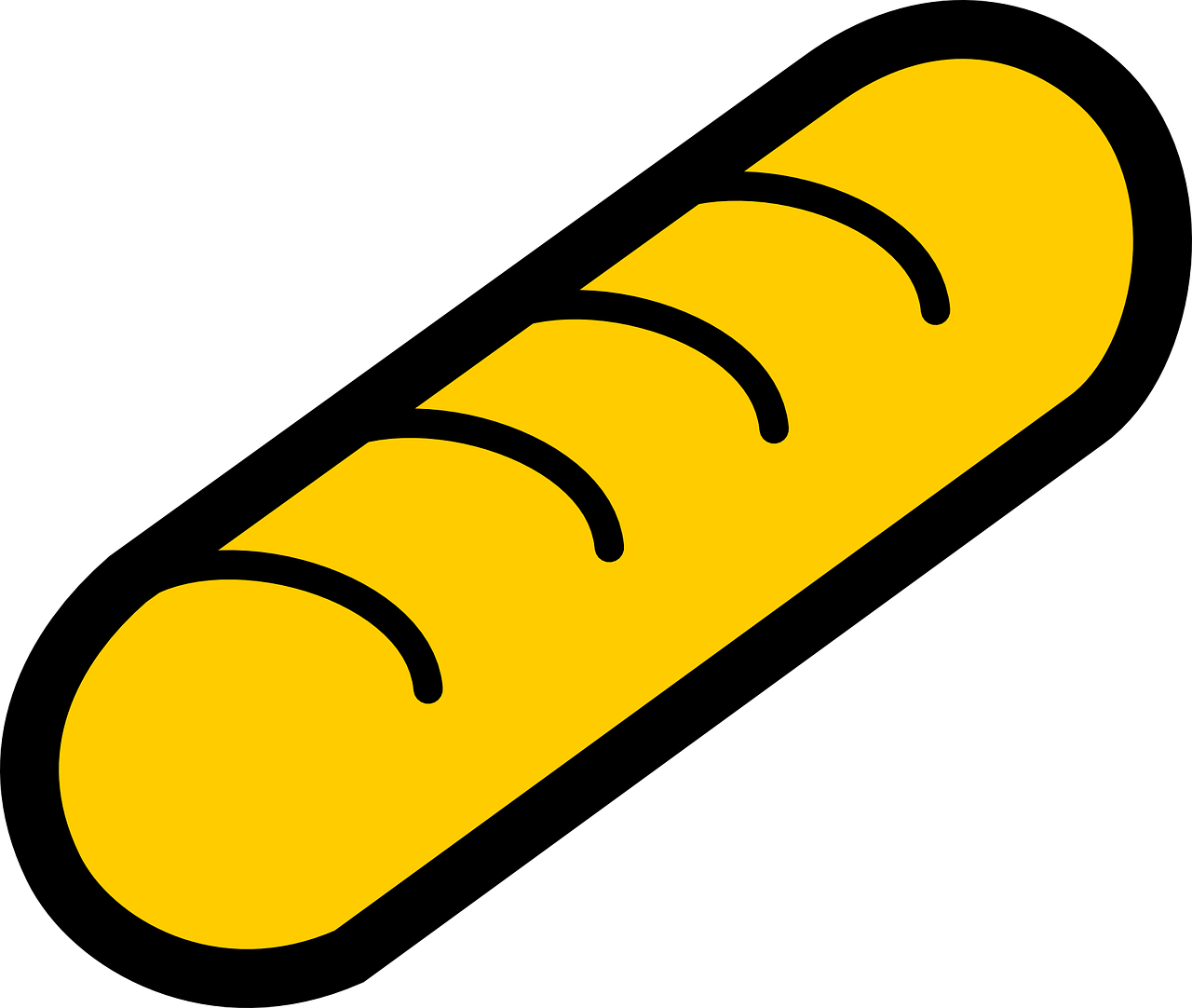 French Bread Png Hd (black, gold)