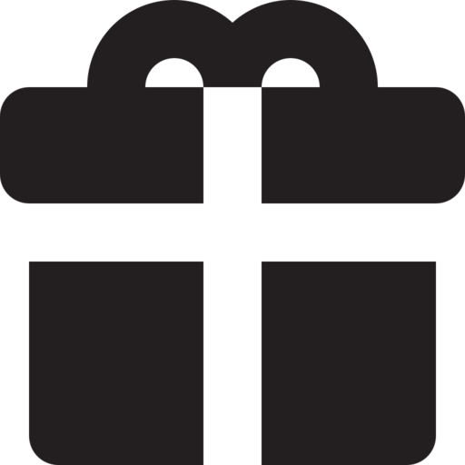 Present Free Png Icon Download (black)