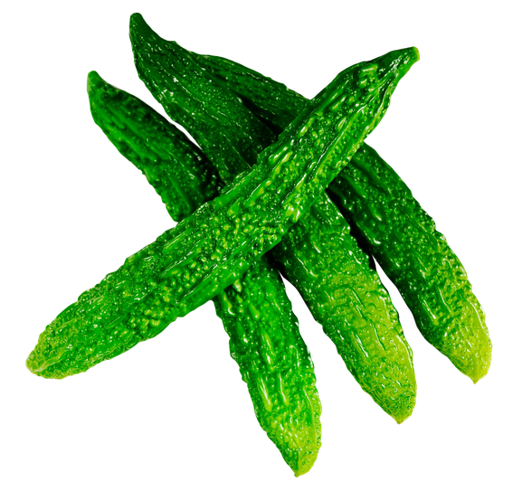 Fresh Bitter Gourd Transparent Png (black, green)