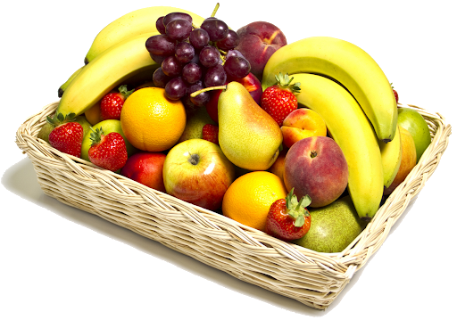 Fresh Fruit Basket Png Picture (black, silver, beige)