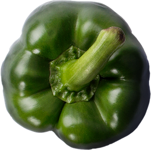 Fresh Green Bell Pepper Png Image (black)