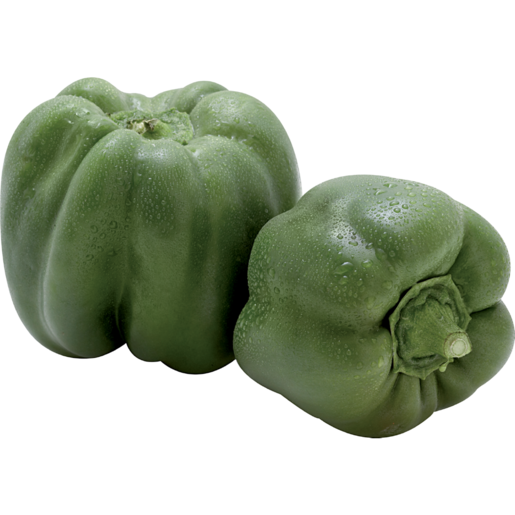 Fresh Green Bell Pepper Png Transparent Image (black, green)