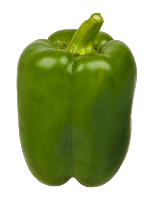 Fresh Green Bell Pepper Transparent Background (black, olive)