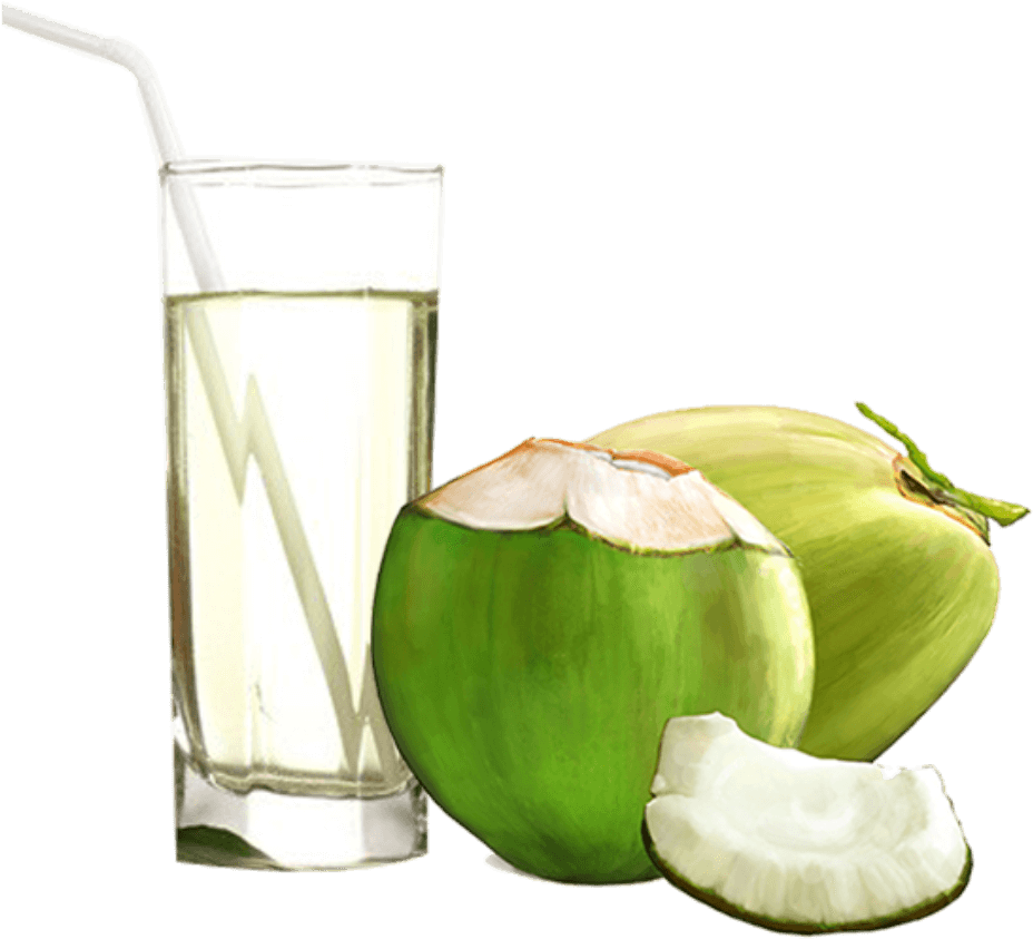 Fresh Green Coconut Png Pic (black, white, beige)