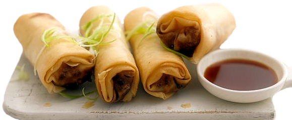 Fresh Spring Rolls Png Image (black, silver, white)