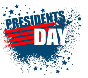 Presidents Day Banner Transparent Background (teal, red, black)