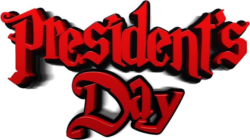 Presidents Day Png File (red, black)