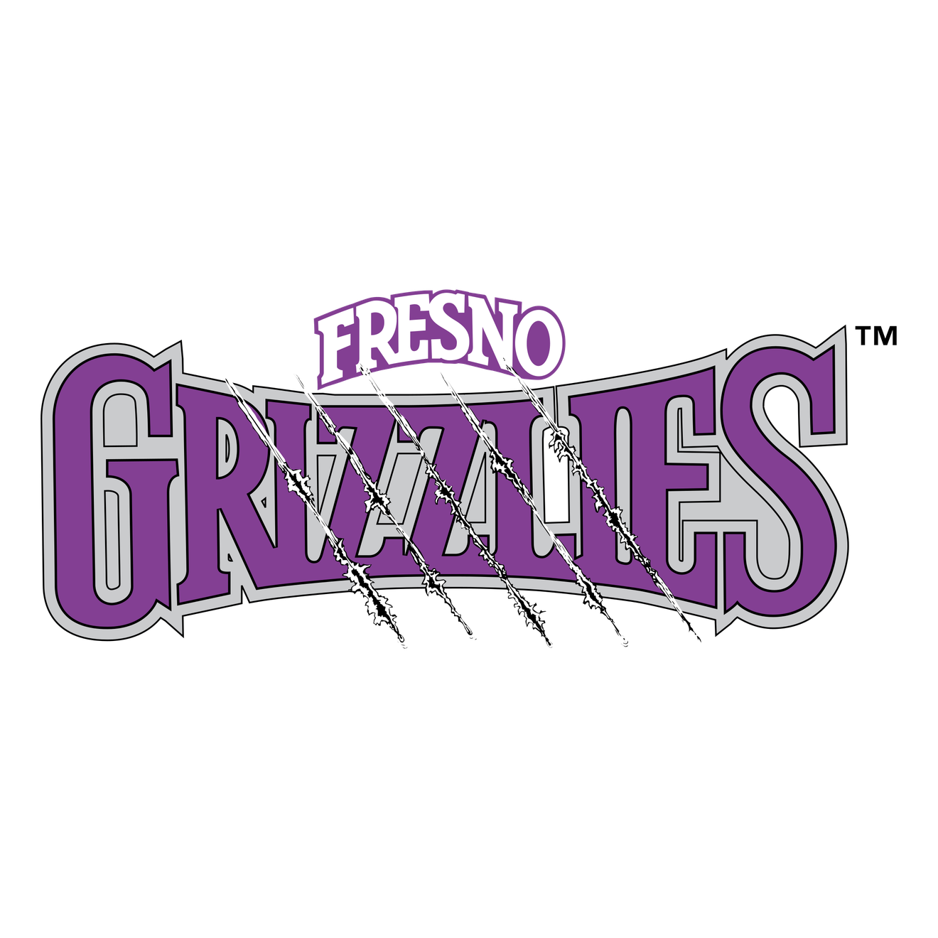 Fresno Grizzlies Png File (black, purple)