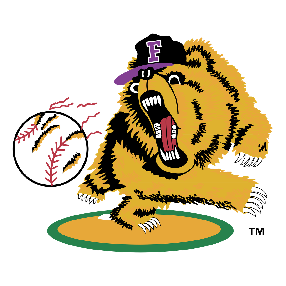 Fresno Grizzlies Png Pic (black, white, orange)