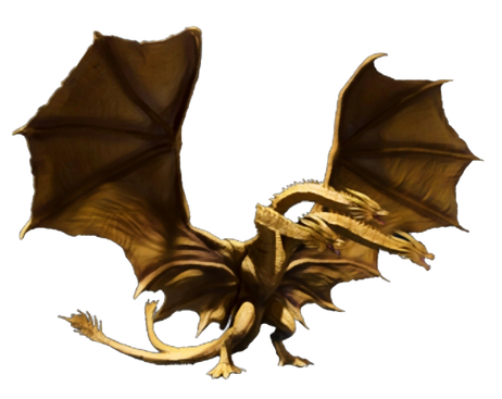 Cretaceous King Ghidorah Png Clipart (black)