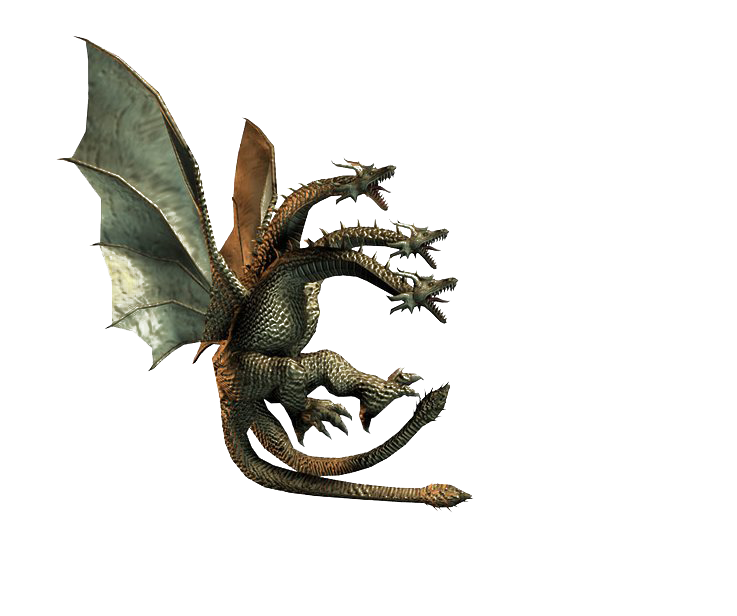 Cretaceous King Ghidorah Png Hd (white)