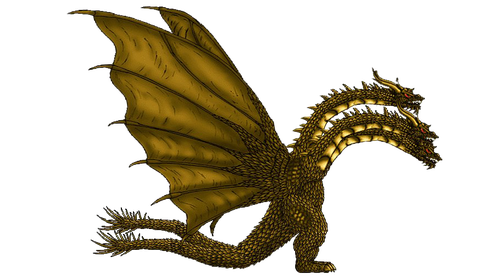 Cretaceous King Ghidorah Png Pic (maroon, black)