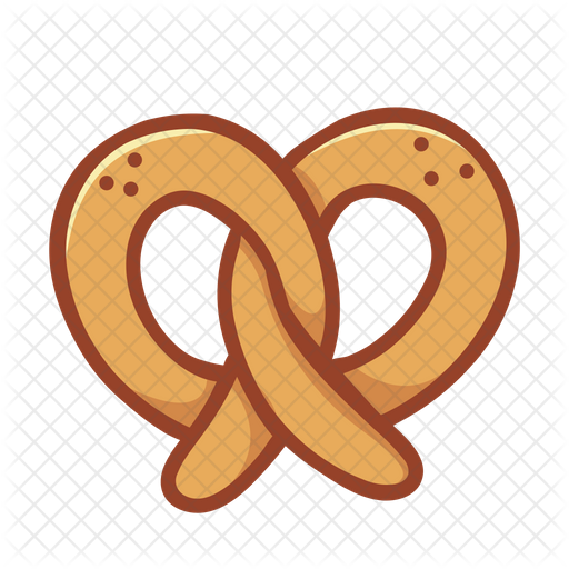 Pretzel Png Image (indigo, salmon, black)