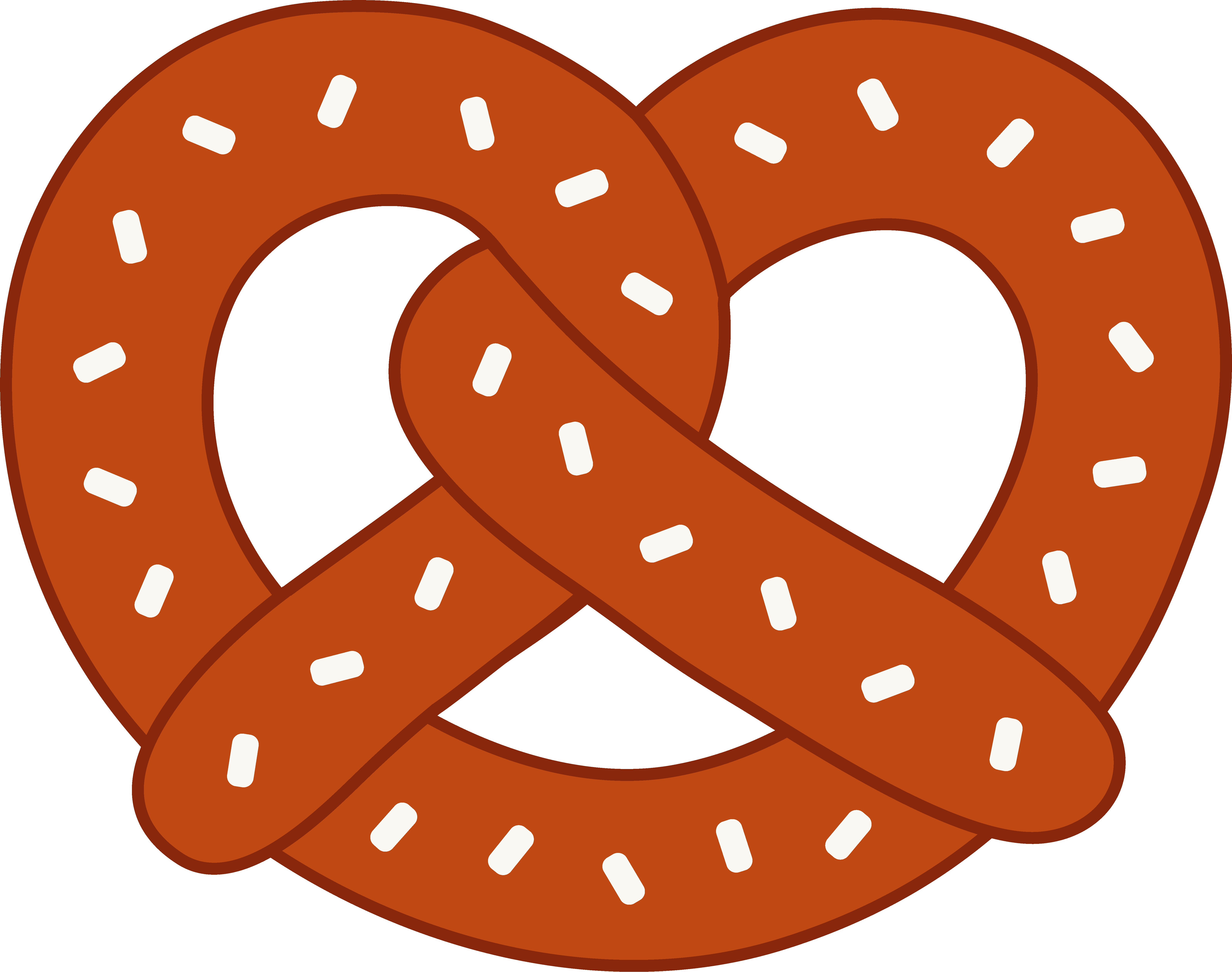 Pretzel Png Isolated Hd (chocolate, white)