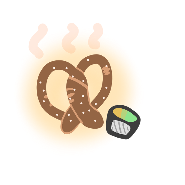 Pretzel Transparent Png (gray, salmon, black)