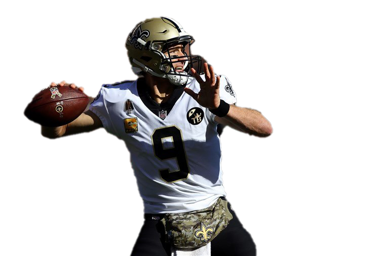 Drew Brees Png Hd Isolated (black, white)