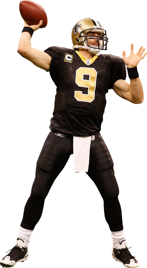 Drew Brees Png Isolated Hd (black)