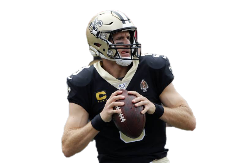 Drew Brees Png Isolated Pic (black, white)