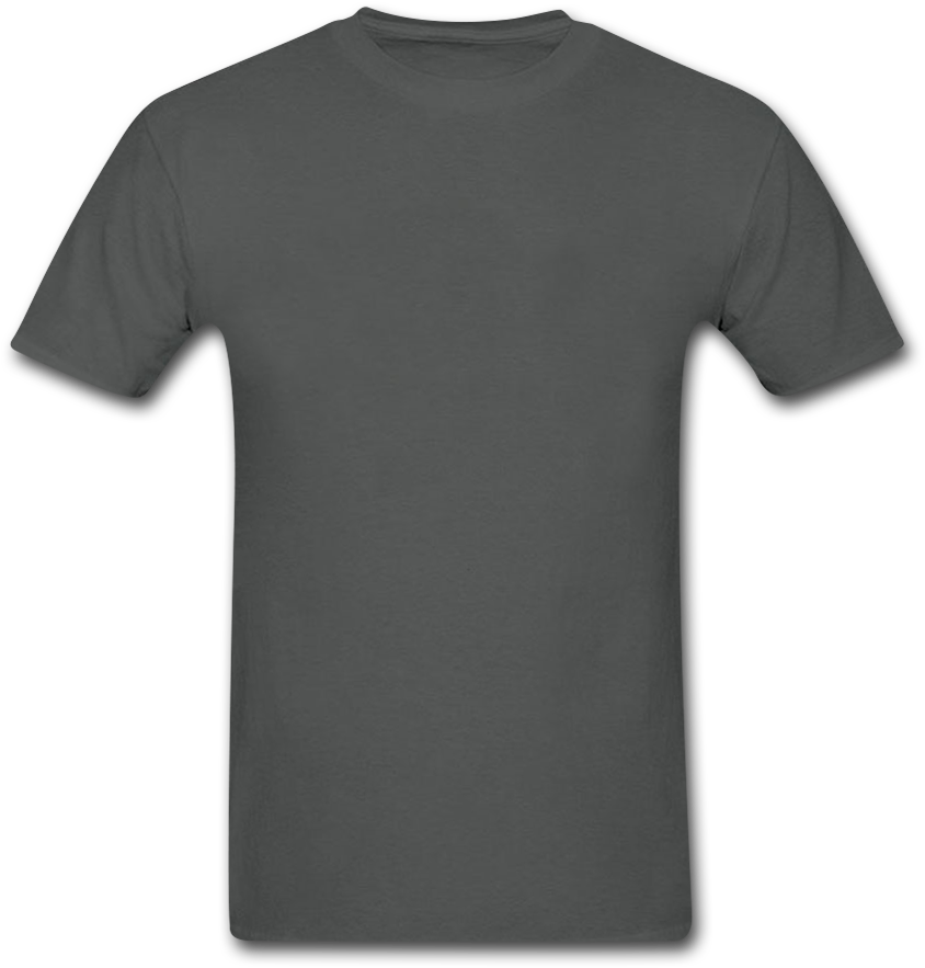 Crew Neck T Shirt Png Isolated Photo (gray, black)