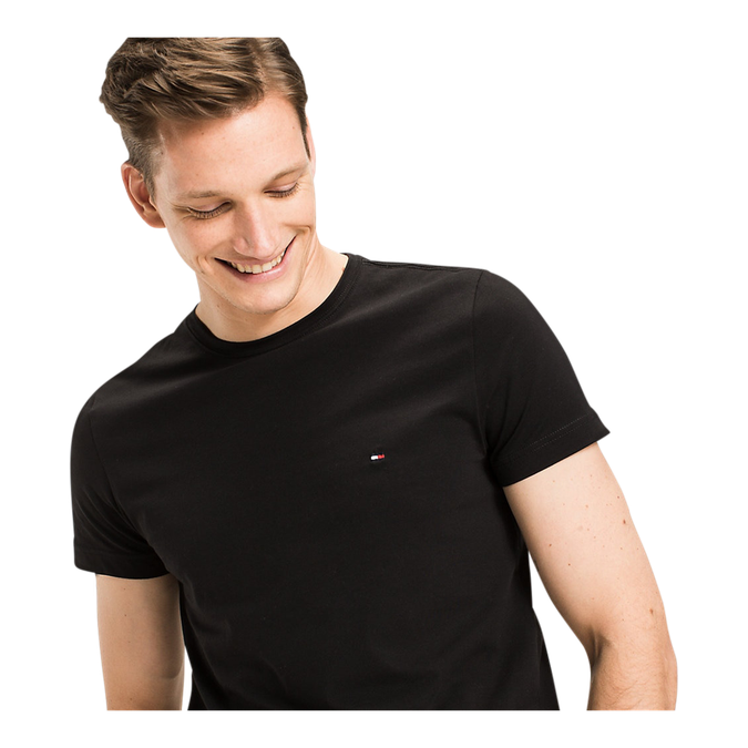 Crew Neck T Shirt Transparent Png (black)