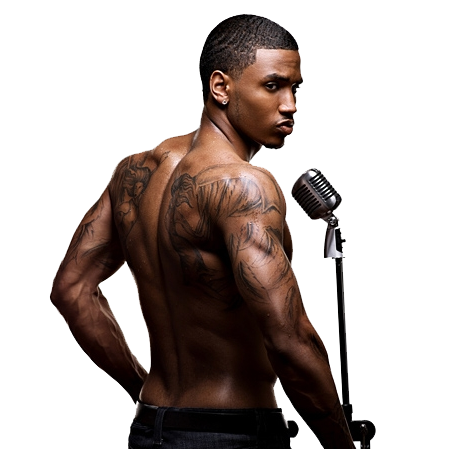 Trey Songz Png Transparent Image (black, white)