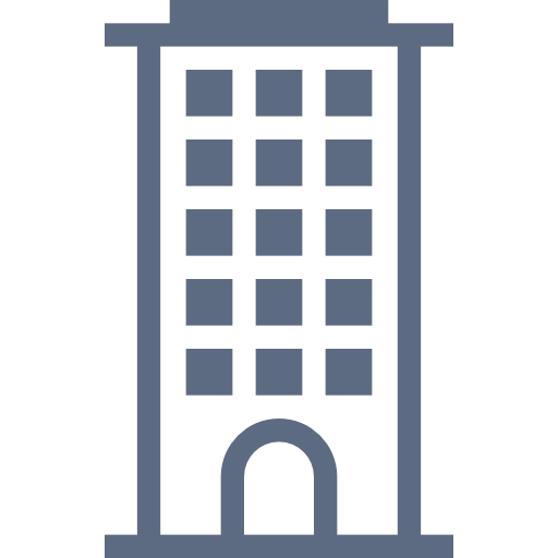 Grey Hotel Building Icon Free Transparent Png Icon Download (gray, black, indigo)