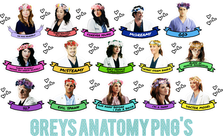 Greys Anatomy Png Transparent Image (black, white)