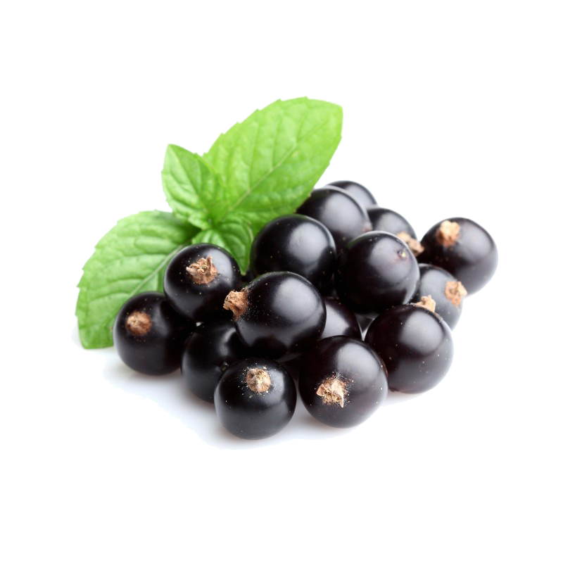 Organic Black Currant Berries Transparent Png (black, white)