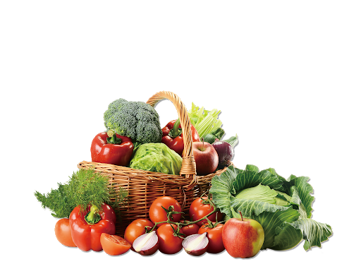 Organic Fruits And Vegetables Png Hd (black)