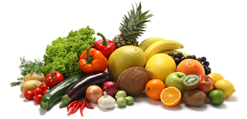 Organic Fruits And Vegetables Transparent Png (gray, black)