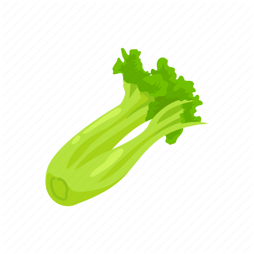 Organic Green Celery Transparent Background (black, indigo)