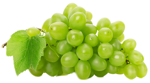 Organic Green Grapes Transparent Png (white)