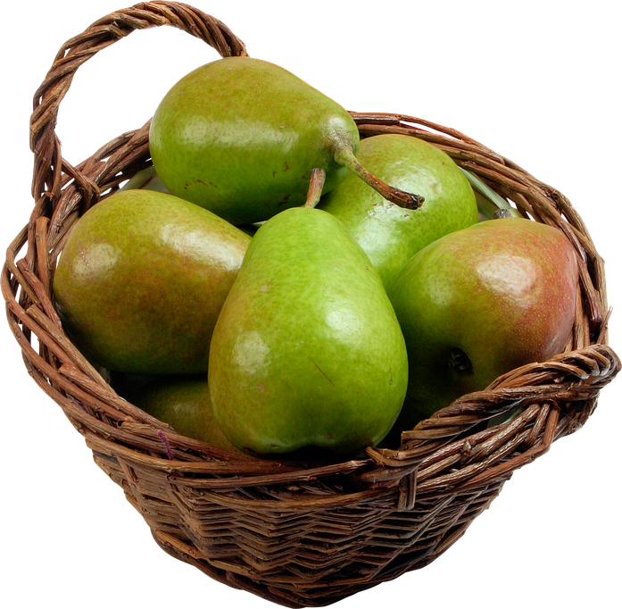 Organic Green Pears Png Image (black)