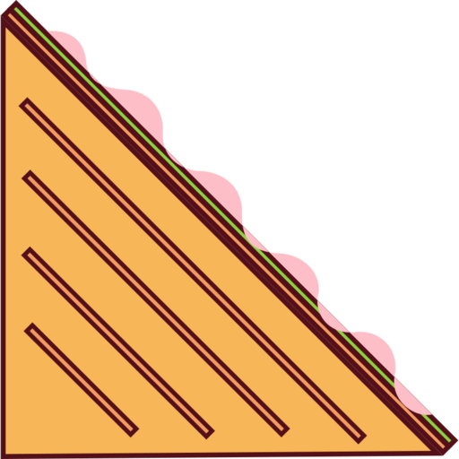 Triangle Sandwich 1 Free Png Icon Download (pink, maroon, salmon, black, chocolate)