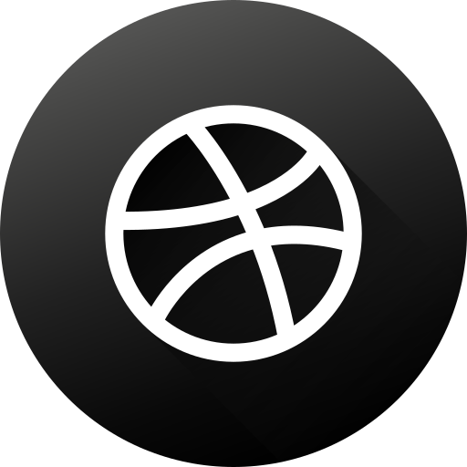 Dribbble Free Nobackground Png Icon Download (black, white)