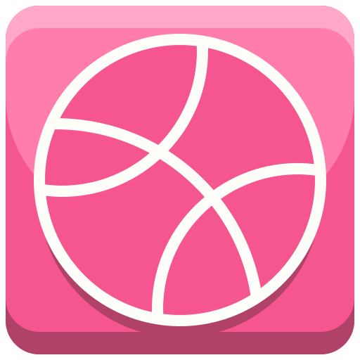 Dribble Logo Icon Free Png Icon Download (salmon, white, black, gray, pink)