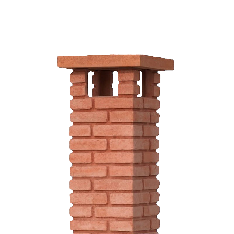 Brick Chimney Png Image (white, salmon, gray, chocolate)